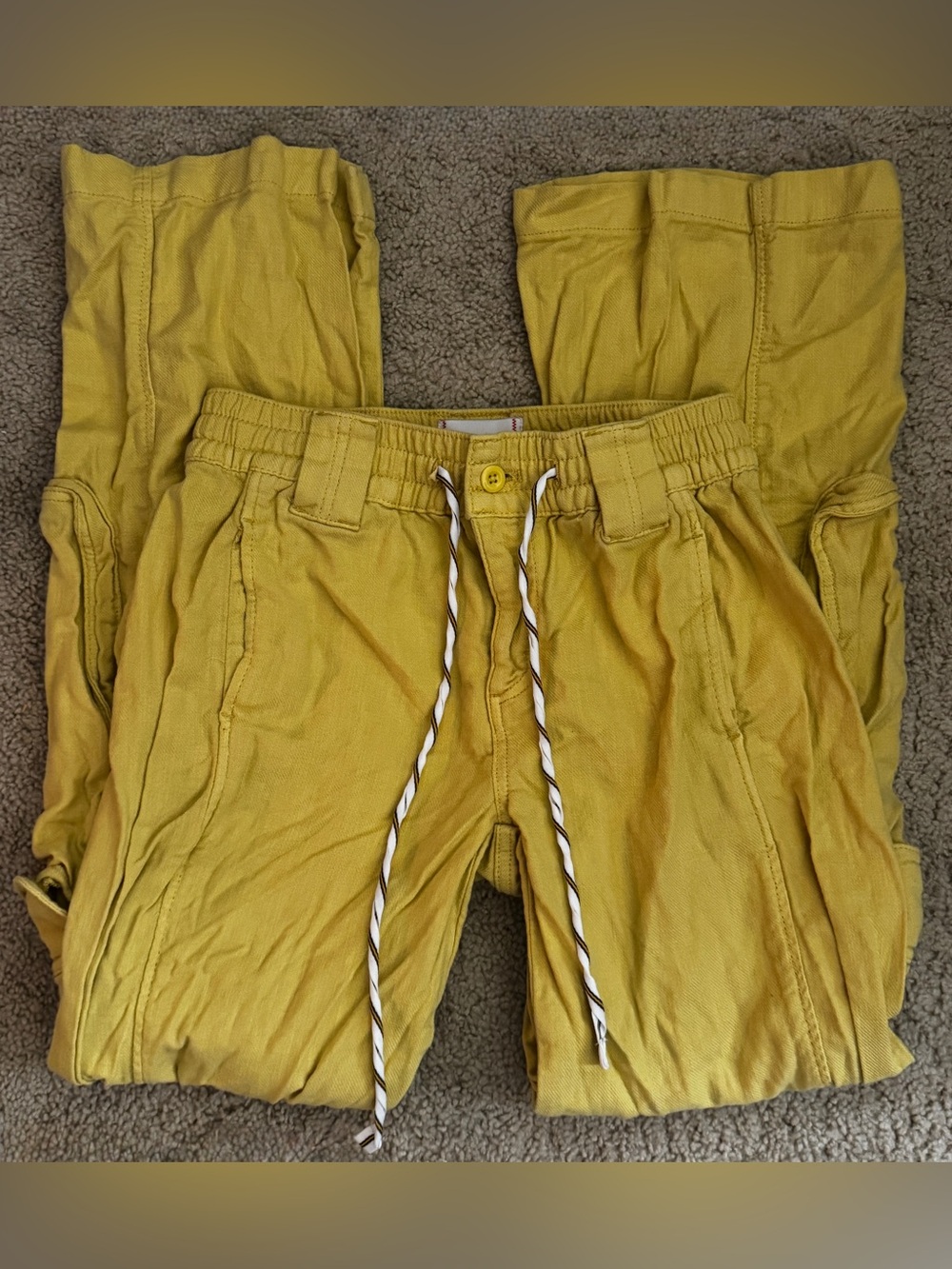 BDG Mustard Yellow Drawstring Cargo Joggers